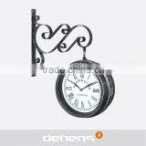 DEHENG Metal Antique Double Side Outdoor Wall Clock thumbnail-1