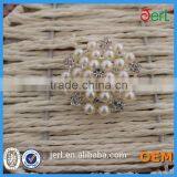 New Crystal Rhinestone Antique Shank Pearl Flower Button