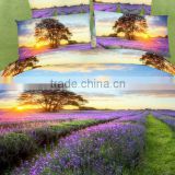 foursix luxury 100% cotton reactive printing 133*72 40s bedcover 3d bed linen king size