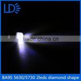 BA9S 5630.5730 Smd 2 Leds Diamond Shape Clear Glass Led Bulb Car Led Dome Light thumbnail-3