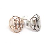 Fashionable 316l surgical stainless steel women seed of life flower of life ring