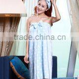 Lady Blue Bamboo Bathrobe and Towels for Spa thumbnail-3