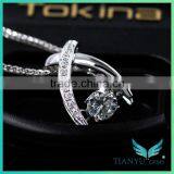 Moissanite Diamond Pendant Designs, 0.5CT VVS Clarity Moissanite Diamond Pendant Set for Women thumbnail-3