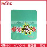 Square green color with flower print melamine chopping board , plastic cutting board for fruit