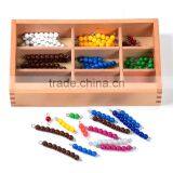 High Quality Wooden Montessori Mathematics Toy Checker Board Colorful Beads thumbnail-2