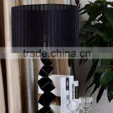 Modern Design K9 Black Crystal Table Lamp With Fabric Lampshade thumbnail-1