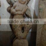 Hand Carved Antique Imitation Wooden Mermaid Embossment Relief Decoration Sculplture thumbnail-3
