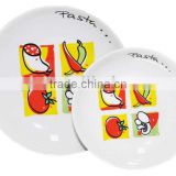 8 inch pasta plate with 6.8 inch salad plate