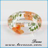 Real Flower Resin Bangle, Real Flower Bracelet, Preserved Flower Bracelet thumbnail-5