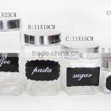 Transparent Square Glass Mason Jars thumbnail-1