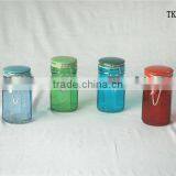 2016 Hot Selling Mini Colored Glass Jar for Spices With Clip Lid thumbnail-1