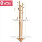 Solid Beech Wood Coat Rack Hall Tree Hat Purse Display Stand thumbnail-3