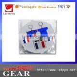 French Fans Set Plastic Drum Set Keychains With Face Paint thumbnail-1