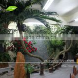 APM022 GNW 10ft High Artificial outdoor decorative palm trees with palm tree bark for Landscaping Decoration