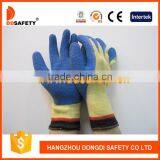DDSAFETY Cut Resistant Blue Latex Palm Coated Safety Gloves thumbnail-1