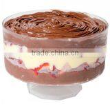 UNIQUE HOT SALE disposable 1.19 qt Clear plastic Trifle Bowl for sale, OEM disposable Smooth edge round plastic bowl wholesale