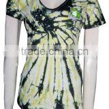 T-Shirt Women Cotton Mix Lycra Tie-dye With Frog thumbnail-1
