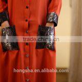 Long Shirt With Double Pocket Fancy Net Kurti Designs for Women Fashion Designer Kurta HSD7969 thumbnail-4