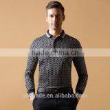 Mens Long Sleeve Polo Shirts OEM 100% Cotton Classic Collar Polo t Shirt for Men thumbnail-3