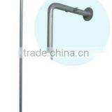 Round Tube Powder Coated Wall Mounted Slotted Garment Rack Display