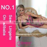 2015 High Quality Hot Sales Sexy Micro Teddy Lingerie Sexy Lingerie for Fat Women Sexy Lingerie Fishnet Teddy thumbnail-1