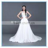 Holy Chiffon V Neck Hand Beaded Long Train A Line Bridal Wedding Dress For Wedding thumbnail-2