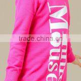 Print Letters Spring Rose Red Longth Sleeve Pullover for Girls thumbnail-6
