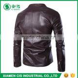 New Look Windproof Slim Fit Pure Color Turkey Mens PU Leather Jacket thumbnail-3