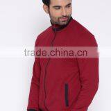 Youth Fashion Players Red Sweatshirt Mock Collar Full Zip Closure Custom Sweater 60% Cotton 40% Polyester Brushed Fleece Lined S thumbnail-3