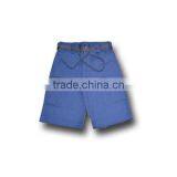 blue canvas cargo shorts design for boys