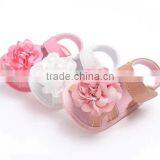 2017 New Arrival Outdoor Summer Pink Infant Foot Wear Breathable Baby Girls Shoes Sandals White Kid Flower Shoes thumbnail-3