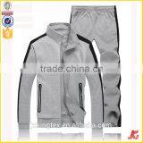 2018 Spring/Autumn Mens Fashion Hoodie Sleeve Contrast Two Pocket Cotton Gym Plain Long Sleeve Full Face Zip Hoodie Set thumbnail-2