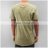 China Factory Wholesale Street Wear Tee Shirt Lengthen T Shirt Custom thumbnail-2