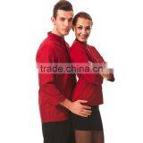 OEM&ODM Female Waitress Blouse Unisex Waiter Shirt Solid Color Restaurant Hotel Uniforms thumbnail-3