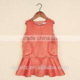 Faux Leather Children Winter Frocks for Girls Kids Frozen Dress thumbnail-2