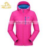 Pure Color Polyester Waterproof Softshell Women's Spring Jacket thumbnail-2