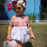 Kids Floral Prints Leotard Soft Textile Baby Romper Boutique Girl Bubble Romper Wholesale thumbnail-1