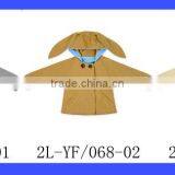 Latest Baby Cartoon Animal Hooded Coat Autumn Kids Double-breasted Coat Rabbit Ears thumbnail-6