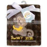 China Supplier Custom Cartoon Embroidered Baby Fleece Blanket thumbnail-2