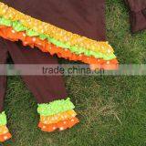 2T-7 New Baby Girls Thanks Giving Pant Outfits Turkey Boutique Outfits Matching Hair Bows and Chunky Necklace Set thumbnail-3