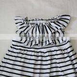 Hot Selling Baby Girls Clothing Boutique Dress Images New Designs Stripes Dress thumbnail-3