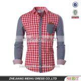 Custom Design Pattern Men Shirt Plaid Fabric Street Wear Custom thumbnail-3