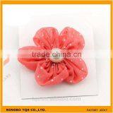 Wholesale Colorful Flower With Beads 5cm Girls Hair Weeding Stain Ribbon Bows thumbnail-4