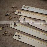 Korean Souvenir Stationery Wood Ruler With Pendant Craft thumbnail-1