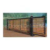 Residential Wooden Cladded Motorized Automatic Sliding Gates , Anti-Climb Photo Cell