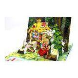 Colorful Animal Picture Pop Up Book Printing Case Bound With Cardboard Paper