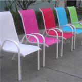 Multi Color Textilene Aluminum Steel Sling Chair For Outdoor And Garden