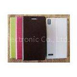 Custom Huawei Cell Phone Cases Stand Leather Case For Ascend P6 thumbnail-1