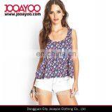 Womens Unique Tops New Designs Women Knit Floral Tank Top Wholesale Tank Top