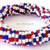 Tribal Bangles-Pearl Beaded Bangles-Fashion Wear Pearl Bracelet-Beach Wear Bangles-traditional Pearl Beaded Bangles thumbnail-6